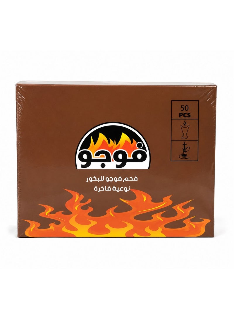 فحم فوجو للبخور والنرجيلة - علبة 50 قطعة