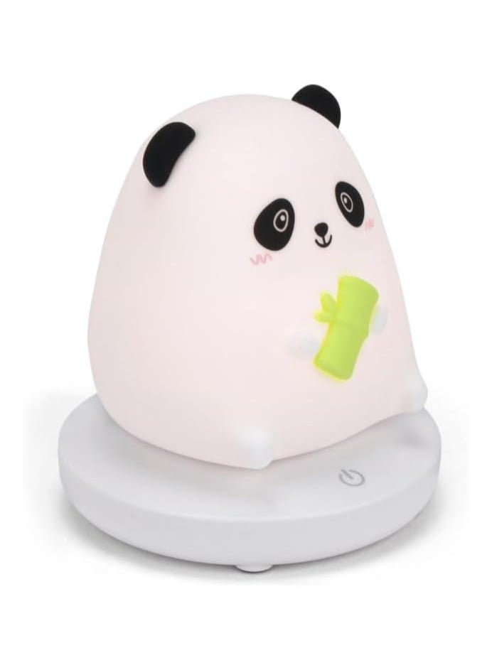 WISHWIND Adorable Panda Night Light – Soft Silicone LED Night Light with Touch Sensor, Portable Animal Bedside Lamp for Kids' Room & Desk Decor, Perfect Nighttime Companion - Image 2