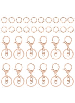 Oubaka 30Pcs Lobster Claw Clasps Keychain For Jewelry Making Lobster Clasp Swivel Trigger Clips With Swivel Clasps Hook Clips Flat Split Keychain Ring 100Pcs Open Jump Ring For Diy Craft Jewelry Making  - Image 1