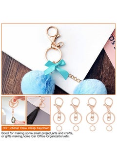 Oubaka 30Pcs Lobster Claw Clasps Keychain For Jewelry Making Lobster Clasp Swivel Trigger Clips With Swivel Clasps Hook Clips Flat Split Keychain Ring 100Pcs Open Jump Ring For Diy Craft Jewelry Making  - Image 3