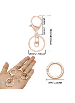 Oubaka 30Pcs Lobster Claw Clasps Keychain For Jewelry Making Lobster Clasp Swivel Trigger Clips With Swivel Clasps Hook Clips Flat Split Keychain Ring 100Pcs Open Jump Ring For Diy Craft Jewelry Making  - Image 5