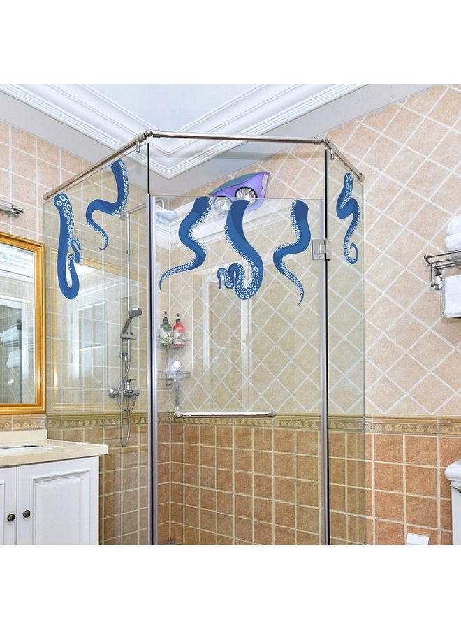 SUPERDANT Blue Octopus Wall Decals Octopus Tentacles Vinyl Wall Sticker Sea Animal Theme Wall Art Sticker for Bathroom Kids Bedroom Under The Sea Decor - Image 5