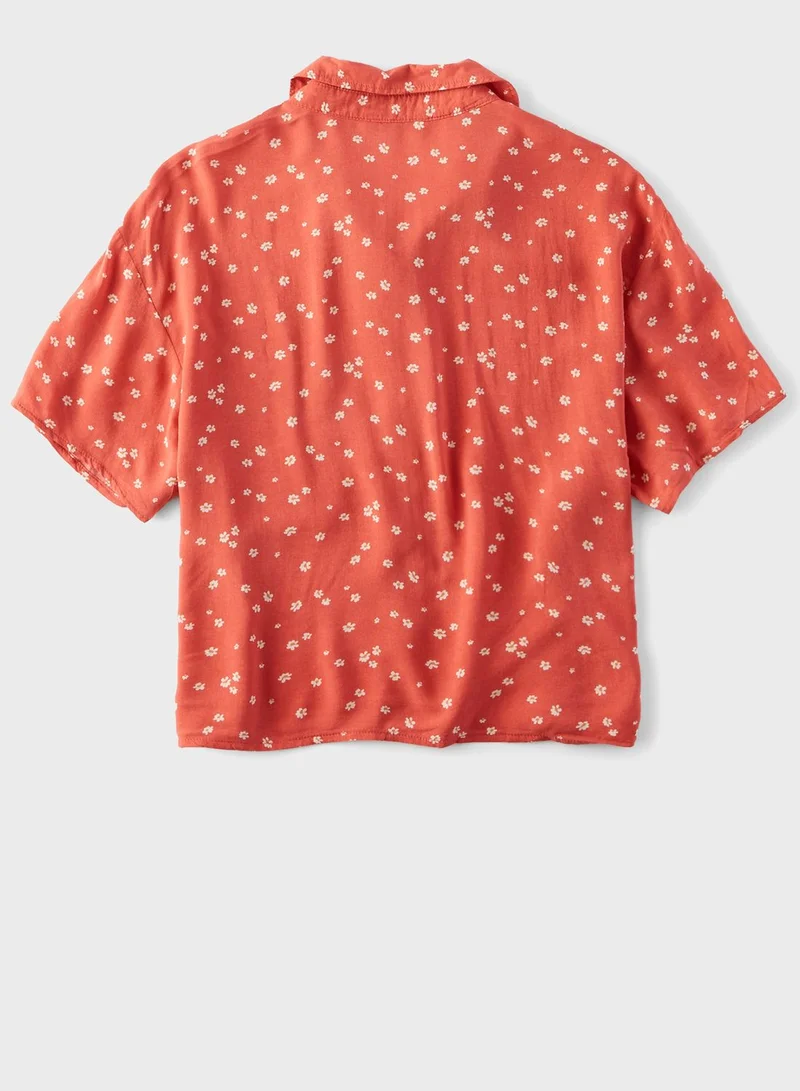 American Eagle Floral Print Shirt