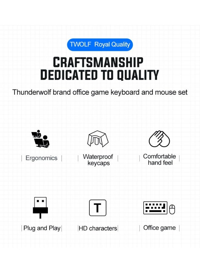 EBMINI New Wired Keyboard And Mouse Office Esports Set - Image 4