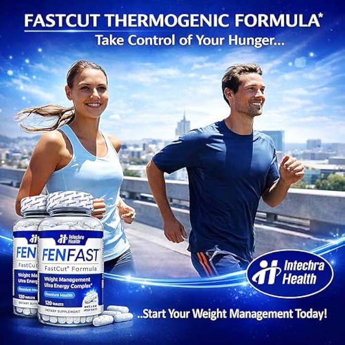 FASTCUT Diet Pills that Work for Weight Management & Appetite Suppressant Support + Powerful Energy - Best Thermogenic Diet Pills for Focus & Metabolism Support – 120 White Blue Tablets - Image 5