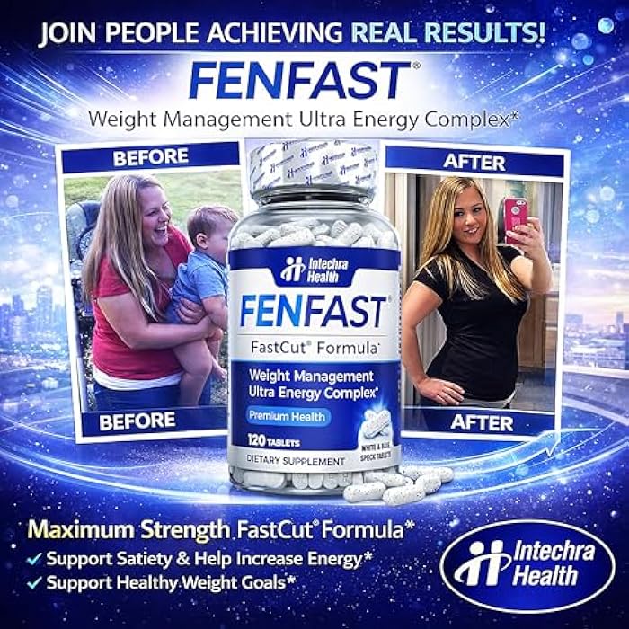 FASTCUT Diet Pills that Work for Weight Management & Appetite Suppressant Support + Powerful Energy - Best Thermogenic Diet Pills for Focus & Metabolism Support – 120 White Blue Tablets - Image 4