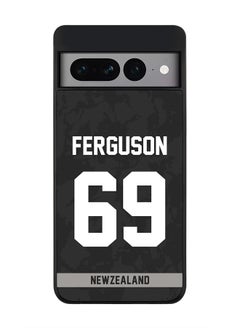 Rugged Black Edge Case for Google Pixel 7 Pro, Slim fit Soft Case Flexible Rubber Edges Thin Cover - Player Name - Lockie Ferguson, Jersey Number- 69