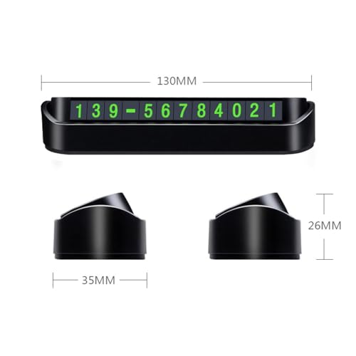 TANTRA Car Dashboard Number Display - Mobile Number Display for Car, Temporary Car Parking Mobile Number Display with Magnetic Numbers Stickers - Image 3
