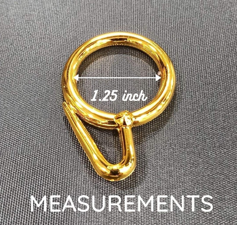 FAPBADRI Plastic Curtain Rings for Windows Curtains, Door Curtains, Bathroom Curtains and Other Multipurpose Usage - Colour: Golden Glossy - 50 Pieces - Image 2