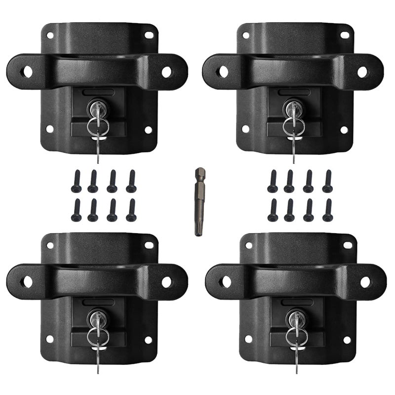 Wocch Tie Down Anchors Cleats Heavy Duty Boxlink Bed Tie Downs with Plates Brackets Anti-Theft Screws for Ford 2015-2025 F150 F250 F350 Pickup Truck Accesories Replace# FL3Z-99000A64-B & FL3Z-9928408-AB - Image 1
