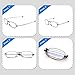 GOOSEN 2Pack Reading Glasses Men Women Pocket Wallet Purse Compact Hard Cases Folding Readers Blue light Glasses Spring Hinge 20 x - Image 4