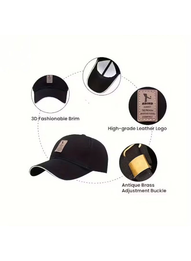 EDIKO 1 Unisex Cycling Hat,Baseball Cap, Golf Cap，Y2K Style ,Simple Business Baseball Cap for All Seasons, Unisex Outdoor Sun Hat, Casual Sun Hat - Image 5