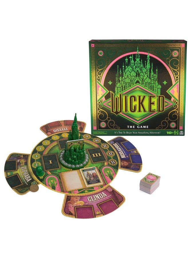 Spin Master Games, Wicked: The Game, an Original Concept Based on The New Movie Wicked, Begin Your Amazafying Adventure with Glinda & Elphaba, for Fans of Musicals, 2-4 Players, for Ages 10 & Up - Image 1