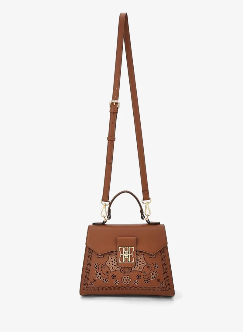 ايل Cutwork Satchel Bag With Detachable Strap