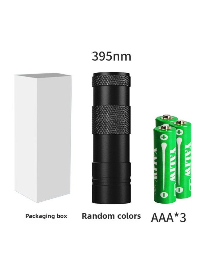 High-power Uv Led Flashlight Currency Detector Anti-fake Fluorescent Detection Nail Art Lamp 395 Ultraviolet Light 12led