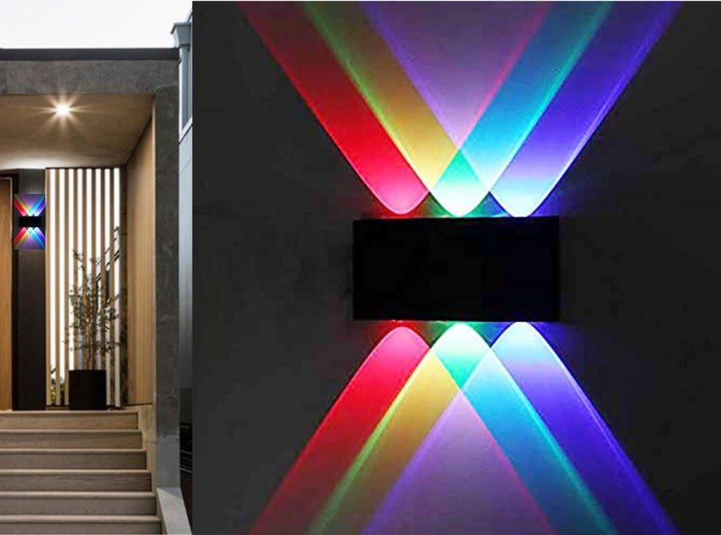 Lumina Waterproof LED Wall Lights for Indoor and Outdoor Decorative Wall Lamps Brighten Up Your Home with Stylish LED Wall Lighting 3 +3 Wall Lights for Living Room, Bedroom, Staircase. Elevation. - Image 1