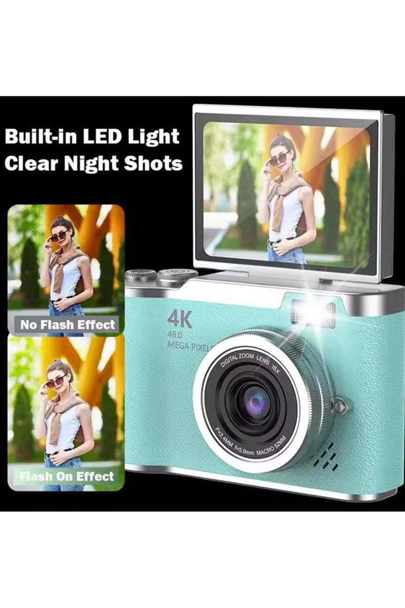 Generic HD Digital Camera 48 Mega Pixel with 2.4” Flip Screen – Vlogging & Photography Camera for Travel, Selfies & Videos Compact Rechargeable Camera Ideal Christmas & Birthday Gift  - Image 2