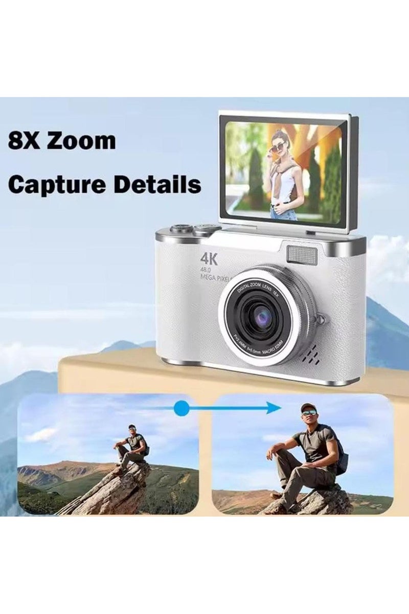 Generic HD Digital Camera 48 Mega Pixel with 2.4” Flip Screen – Vlogging & Photography Camera for Travel, Selfies & Videos Compact Rechargeable Camera Ideal Christmas & Birthday Gift  - Image 4