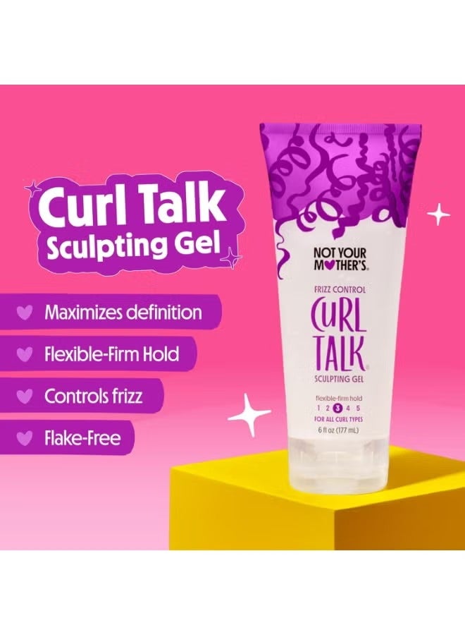 Not Your Mother's Curl Talk Frizz Control Sculpting Gel, Defining Cream, and Refreshing Curl Foam (3-Pack) - 6 and 8 fl oz - Formulated with Rice Curl Complex - For All Curly Hair Types - Image 2