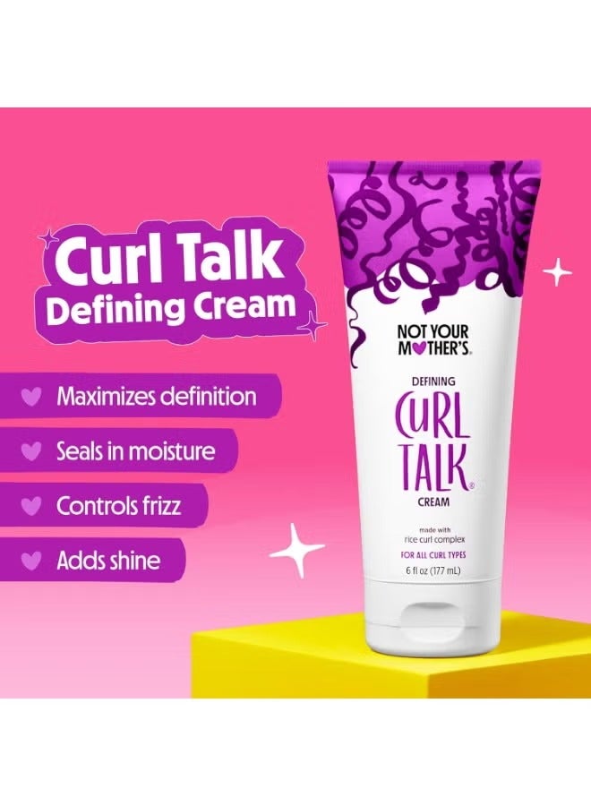 Not Your Mother's Curl Talk Frizz Control Sculpting Gel, Defining Cream, and Refreshing Curl Foam (3-Pack) - 6 and 8 fl oz - Formulated with Rice Curl Complex - For All Curly Hair Types - Image 3