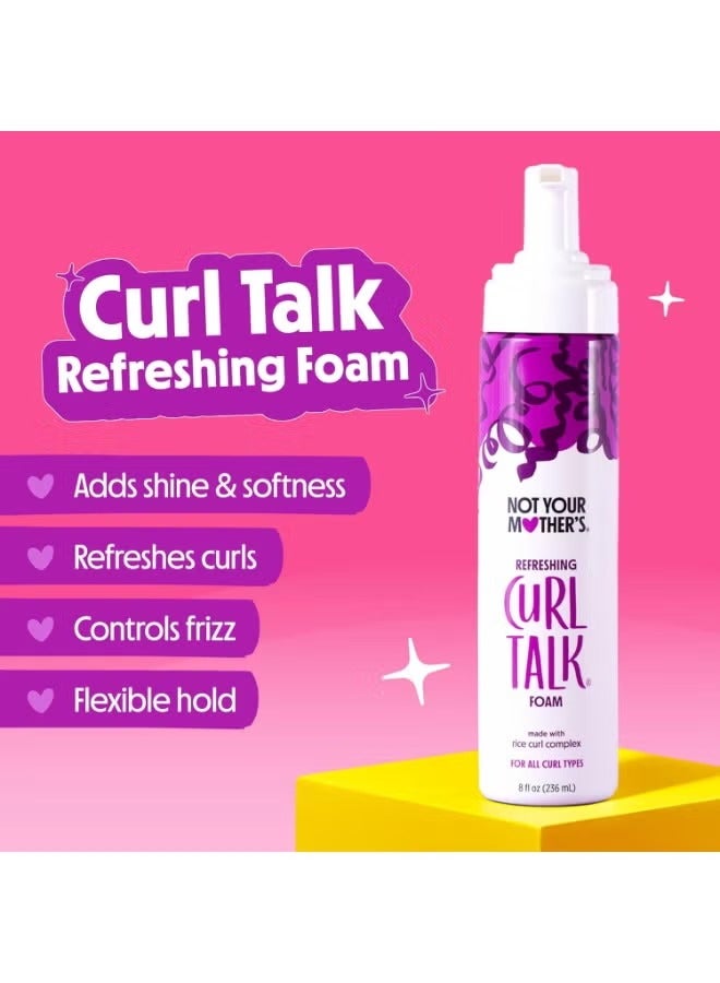 Not Your Mother's Curl Talk Frizz Control Sculpting Gel, Defining Cream, and Refreshing Curl Foam (3-Pack) - 6 and 8 fl oz - Formulated with Rice Curl Complex - For All Curly Hair Types - Image 4
