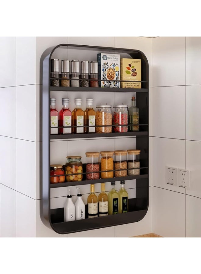 حامل دش ثلاثي الطبقات ملصق، وحدة تخزين معلقة للحمام والمطبخ، رف دش مساحة مصغرة لتخزين المرحاض - Image 3