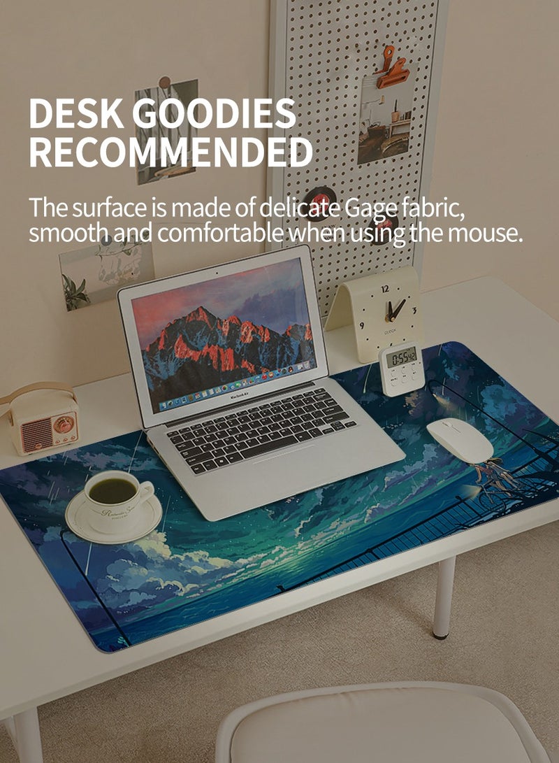 بيروي لوحة ماوس أنمي 80 سم*30 سم، لوحة ماوس للألعاب، لوحة ماوس كبيرة، لوحة ماوس ممتدة للوحة المفاتيح، لوحة ماوس ممتدة للوحة المفاتيح مع قاعدة مانعة للانزلاق وحواف مخيطة - Image 3