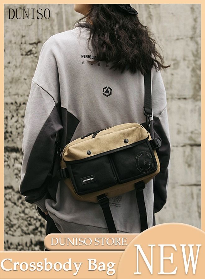 DUNISO Waterproof Sling Bag Crossbody Bag for Men and Women Sling Canvas Handbag Shoulder Bag Daypack For Shopping Hiking Multipurpose Crossbody Chest Bag  - Image 1