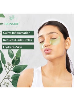 Skinside Under Eye Hydrogel Patches For Dark Circles With Caffeine, Niacinamide & Hyaluronic Acid Serum For Wrinkles & Puffy Eyes By Deep Hydration (28)  - Image 4