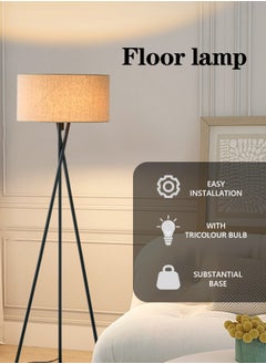 Modern Floor Lamp Wrought Iron Warm Light ripod Fabric Lighting Decoration Standing Lamp Foot Switch Plastic 142x42 cm Black 15W - pzsku/Z5F656881297BE44112CBZ/45/_/1725673734/266a2b69-be7d-420e-a63e-3ea0bf498e94