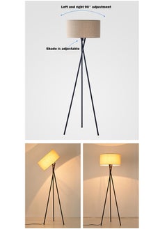 Modern Floor Lamp Wrought Iron Warm Light ripod Fabric Lighting Decoration Standing Lamp Foot Switch Plastic 142x42 cm Black 15W - pzsku/Z5F656881297BE44112CBZ/45/_/1725673763/5ddca7f7-9a18-4830-84ac-74a14ac4a7ed