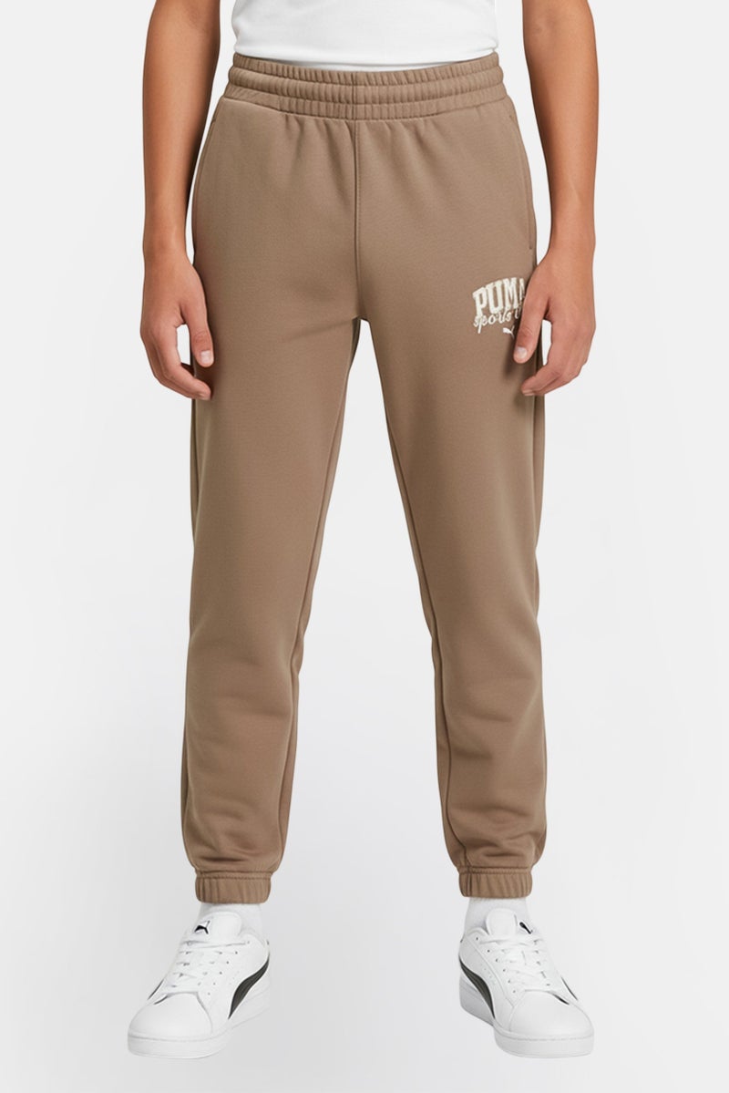 PUMA Kids Boy Sportwear Fit Outdoor Sweatpants, Taupe - Image 1