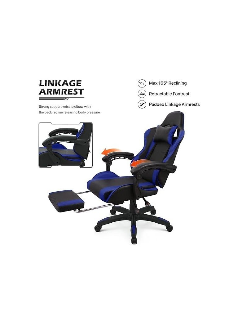 بونكا كرسي العاب قابل للتعديل مع مسند للراس لون ازرق من بونكا - Image 5