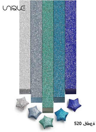 Glitter Star Paper Strips, 520 Sheet Origami Star Paper, Decoration Paper Strips, Colourful Decoration Folding Paper for Art Crafts Gift DIY Project - Blue Series - pzsku/Z5F65775645BCAF029D26Z/45/_/1711094283/943235cb-ca53-40f2-bd71-c5a621e8cf9b