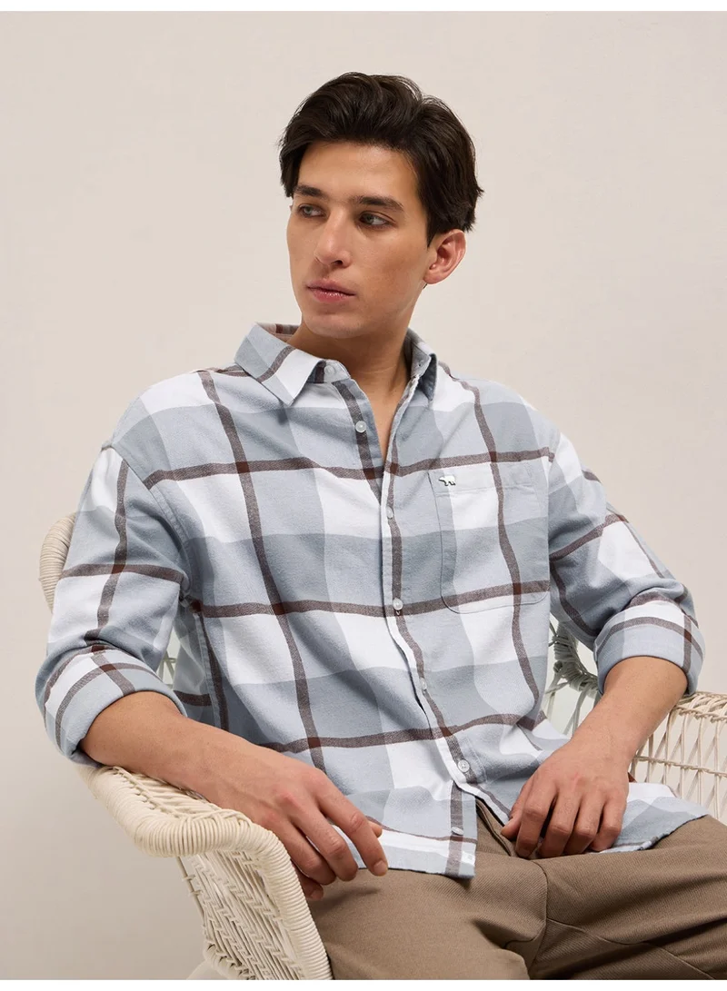 THE BEAR HOUSE  Men’s Long Sleeve Shirt – Classic, Comfortable and Stylish Essential for Work, Travel or Casual Outings for Men | Best Price UAE