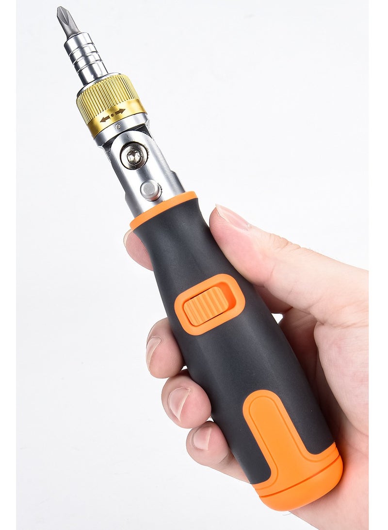 Household Portable 10 in 1 hidden Bit Multi angle Ratchet Corner Screwdriver Set Multi function Screwdriver - Image 1