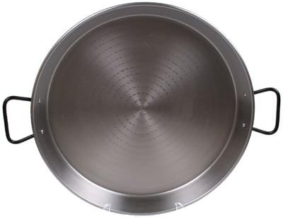 Garcima Garcima 85080 Polished Steel Paella Pan 80 cm Grey 
