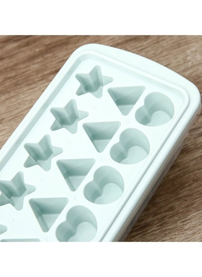 Inochi Kari 21 Slot Creative Ice Tray with Lid | Ice Cube Molds in Star, Triangle and Heart Shapes | Flexible Ice Cube Molds | Easy-Release Ice tray for Freezer | With Antibacterial Additives (Ag+) | BPA Free | Pearl White | Set of 2 pcs - pzsku/Z5F659395DC3448B03465Z/45/_/1713258302/b9008ba6-9e8e-4ed3-8783-f21bd2494023