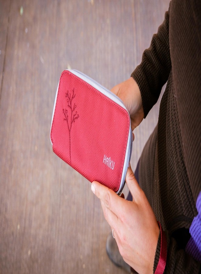 HAIKU Intrepid Small and Slim Women's Wristlet Wallet, Clutch Purse, Zip Around RFID-Blocking Credit Card holder, and ID Holder, Rosewood - Image 5