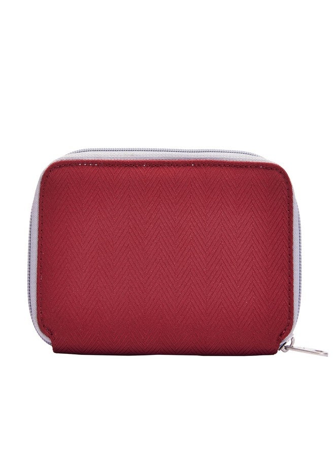 HAIKU Intrepid Small and Slim Women's Wristlet Wallet, Clutch Purse, Zip Around RFID-Blocking Credit Card holder, and ID Holder, Rosewood - Image 4