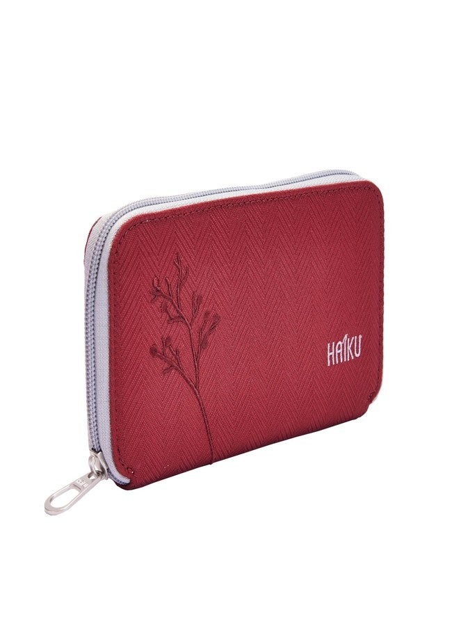 HAIKU Intrepid Small and Slim Women's Wristlet Wallet, Clutch Purse, Zip Around RFID-Blocking Credit Card holder, and ID Holder, Rosewood - Image 3