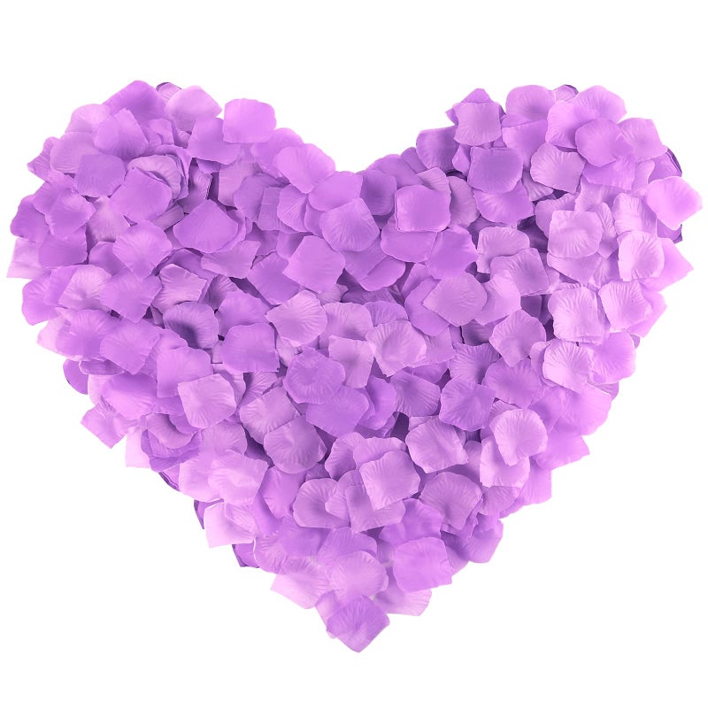 Neo LOONS 1000 Pcs Artificial Silk Rose Petals Decoration Wedding Party Color Light Lavender - Image 1