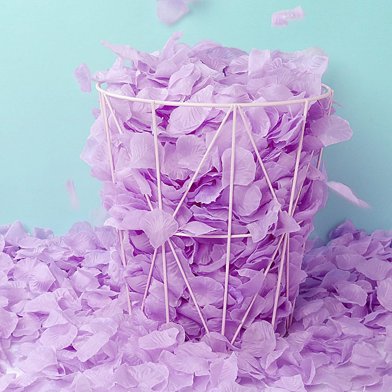 Neo LOONS 1000 Pcs Artificial Silk Rose Petals Decoration Wedding Party Color Light Lavender - Image 2