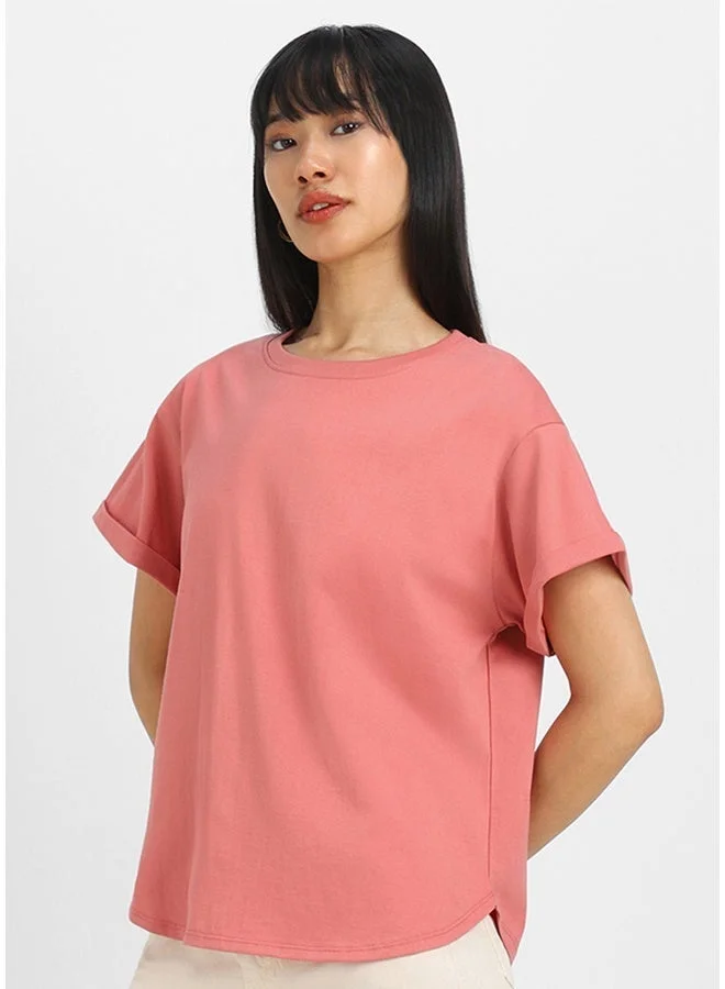 Juneberry Juneberry Pure Cotton BoyFriend Fit SOAPNUT  T-Shirt For Women