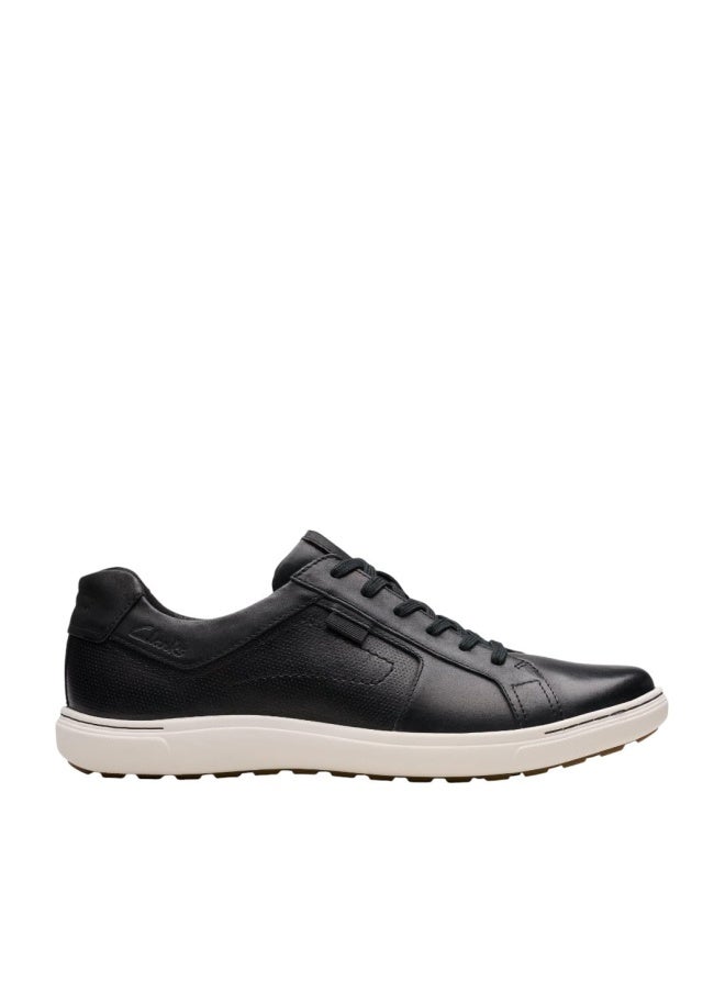 Clarks Men's Mapstone Lace Sneaker Black Leather 11 Medium - Image 1