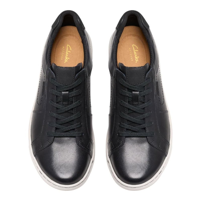 Clarks Men's Mapstone Lace Sneaker Black Leather 11 Medium - Image 3