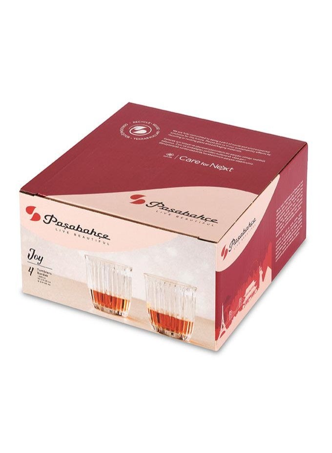 Paşabahçe Pasabahce Joy Tumbler 290cc – 4-Piece Classic Drinking Glass Set GB - Image 2