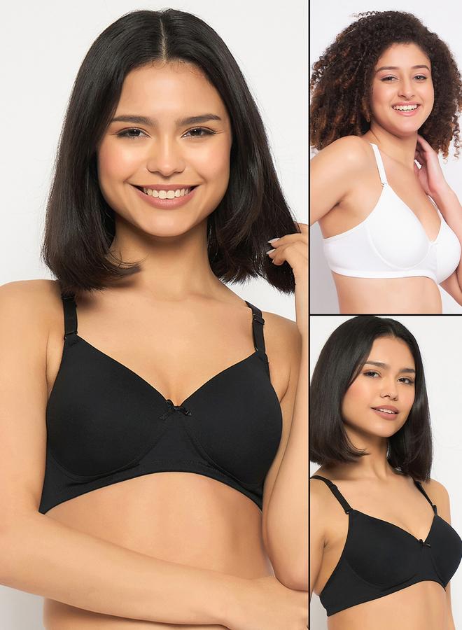 Clovia Set of 2 - Padded Non-Wired Full Coverage Multiway T-Shirt Bra - Image 1