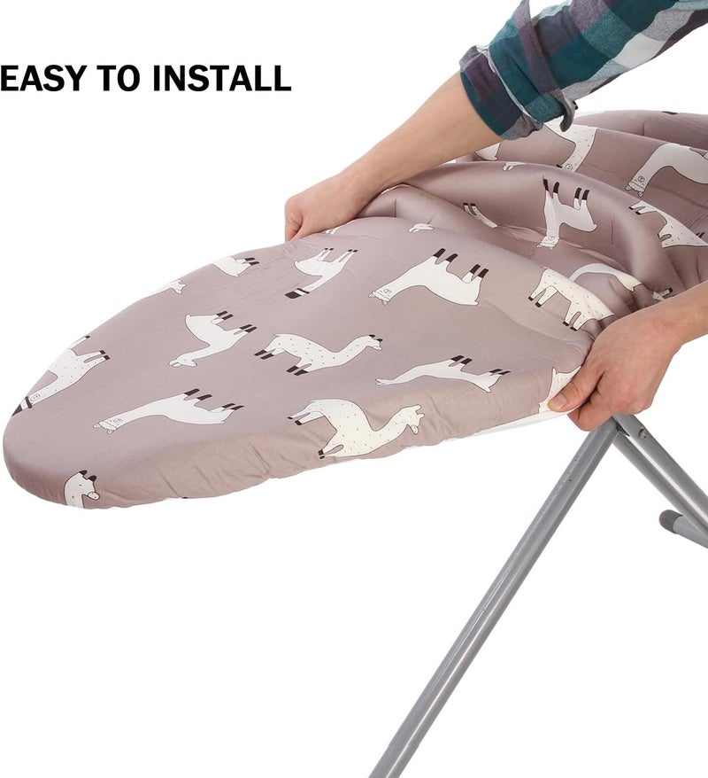 LCLW Ironing Board Cover and Pad 15 x 48,3 Pairs of Hook and Loop Fastener Straps,Elastic Edges,Cotton Iron Board Cover with Scorch Resistant Thick Padding - Image 5