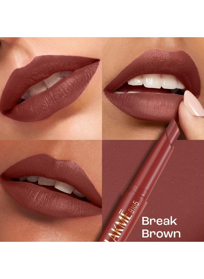 لاكمي قلم شفاه لاكمي 9 to 5 Forever Matte، لون Edgy Nude، 1.1 جرام، لشفاه ناعمة ونضرة، مع فيتامين C، لمسة نهائية مطفية، ترطيب يدوم 8 ساعات، راحة تدوم طوال اليوم، قلم قابل للسحب - Image 5